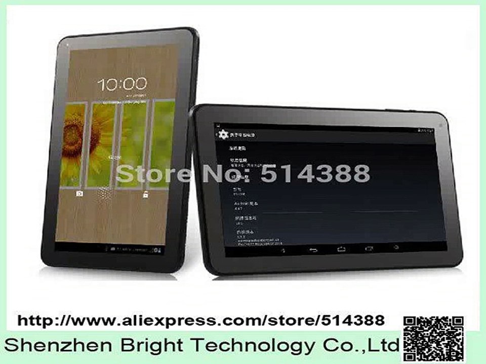 Free shipping  android4.4 tablet 10 inch Quad Core 1.2GHz  Capacitive Screen+ Dual Camera + Wifi +  Ultra thin-in Tablet PCs from Computer