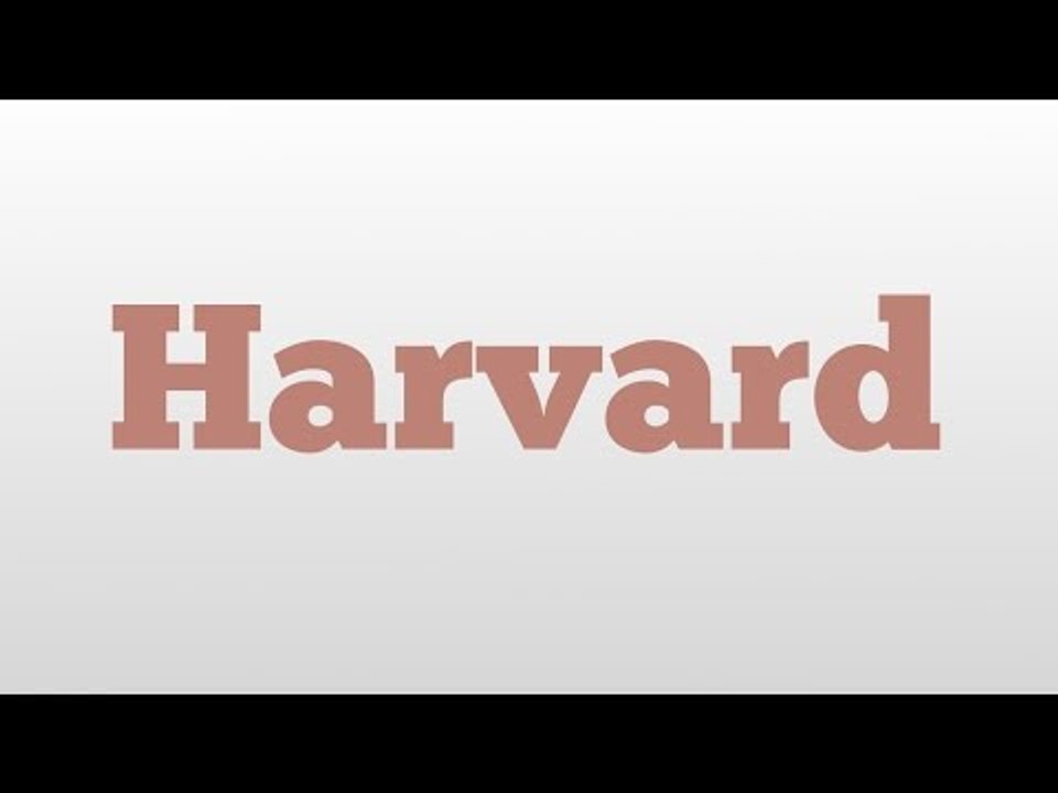 Harvard meaning and pronunciation