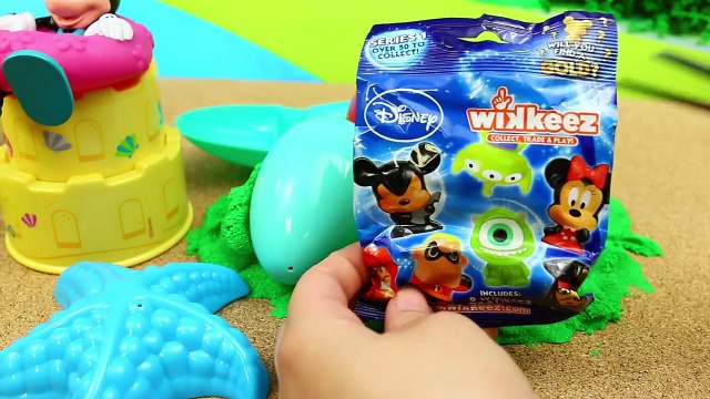 MINNIE MOUSE Stacking Cups Beach Surprise Toys! Surprise Eggs + Mickey, Blind Bags & Shopk