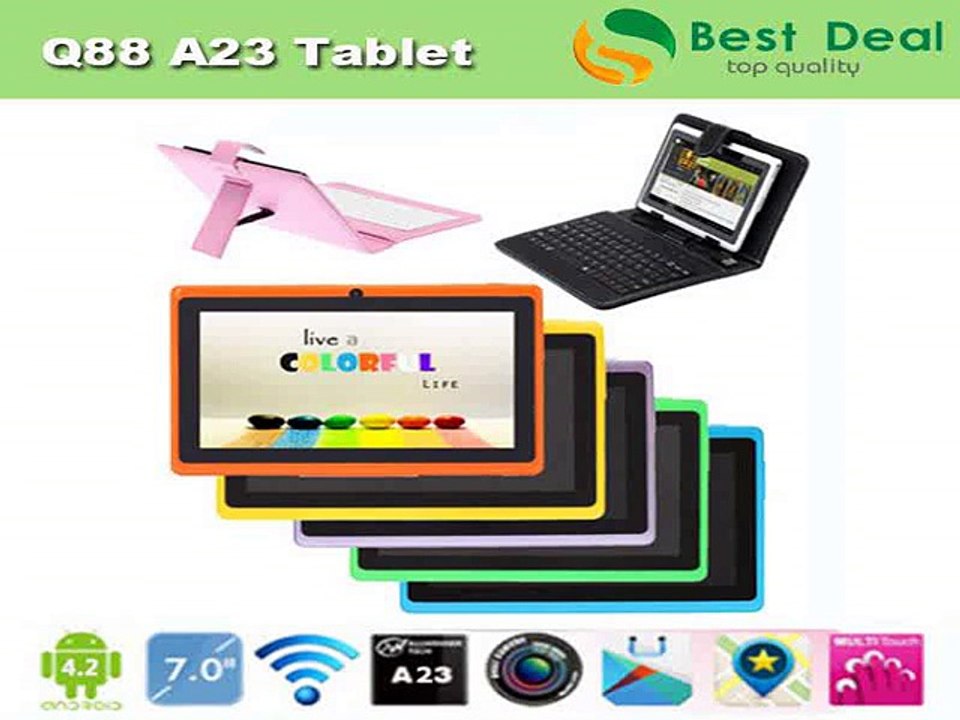 7 inch Q88 Tablet PC with Keyboard A23 Dual Core 1.5GHz Dual Camera-in Tablet PCs from Computer