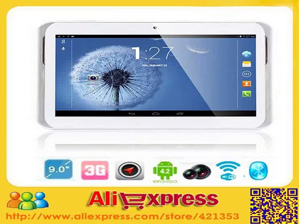 dhl free shipping 9 inch 3G Tablet PC Phone Call GPS Bluetooth FM WIFI Dual Camera android 4.2-in Tablet PCs from Computer