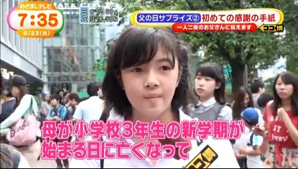 中学生になった娘がお父さんへ「ありがとう・・・」15 6 23