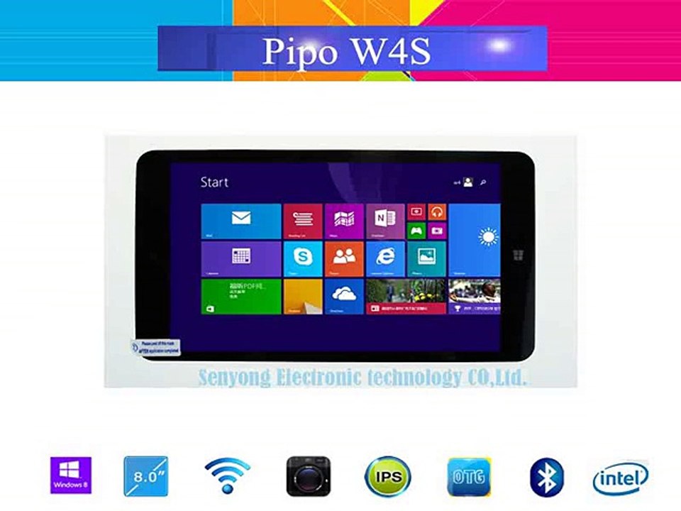 8'-'- Pipo W4S Dual Boot Dual OS Windows 8.1 android 4.4 Tablet PC Intel Z3735F Quad Core 64GB ROM Bluetooth HDMI 5MP Dual Camera-in Tablet PCs from Computer