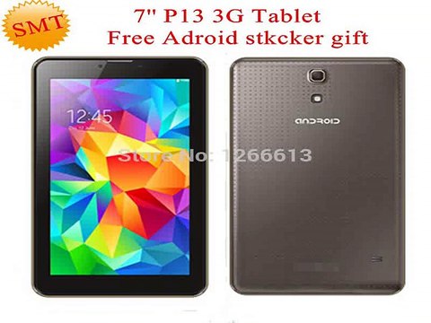 P13 7'-'- Dual Sim card 3G WCDMA tablet pc MTK6572 Dual Core 3G 512MB/4GB+ Bluetooth+Dual Camera Flashlight Android 4.2 tablet pc-in Tablet PCs from Computer