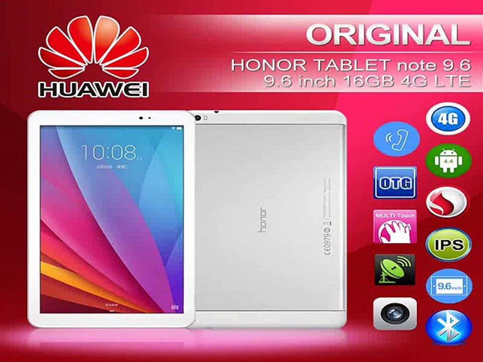 Original Huawei Tablet PC Note 9.6 inch 4G LTE 1280 x800 IPS Snapdragon MSM8916 2GB+16GB Android 4.4 2MP+5MP GPS+GLONASS-in Tablet PCs from Computer