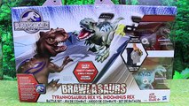 Jurassic World Dinosaur Brawlasaurs Playset with Batman and Superman with Spiderman vs Villains