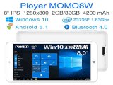 Intel Quad Core Dual Boot Windows 10 Android 5.1  tablet pcs 8 inch IPS screen RAM 2GB ROM 32GB computer ultrabook Ployer MOMO8w-in Tablet PCs from Computer