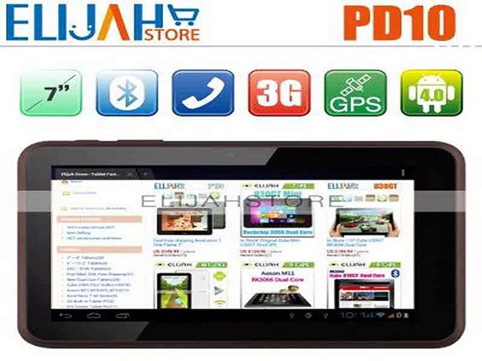 In Stock 7 Freelander PD10 3G WCDMA Android 4.0 Tablet PC Phone Call MTK 6575 1G/8G Bluetooth HDMI GPS Dual SIM Holiday Sale-in Tablet PCs from Computer