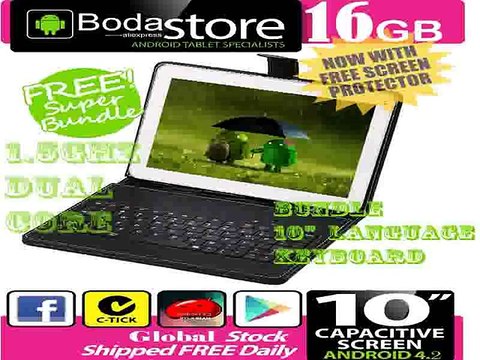 10.2 inch 16GB Boda GOOGLE ANDROID Jelly Bean 4.2 TABLET PC CAPACITIVE SCREEN E READER PAD TAB Bundle 10 Keyboard-in Tablet PCs from Computer
