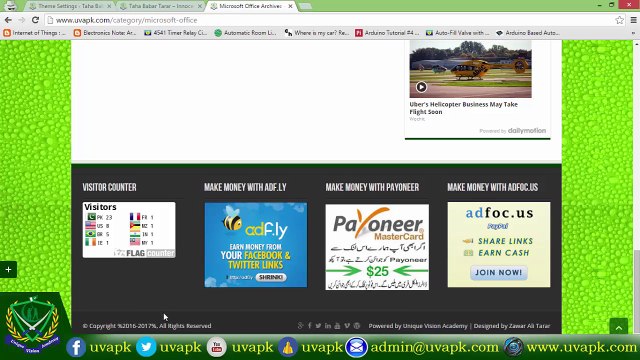 Lecture 20 footer setting of wordpress sahifa theme in hindi urdu