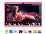 Free Singapore Shipping  7 inch Q88 Android 4.2 Allwinner A13 A23 1.5GHZ 512M 4GB  2800mah  Tablet  PC  9 Colors-in Tablet PCs from Computer
