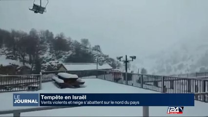 Vents violents et neige dans le nord d'Israël