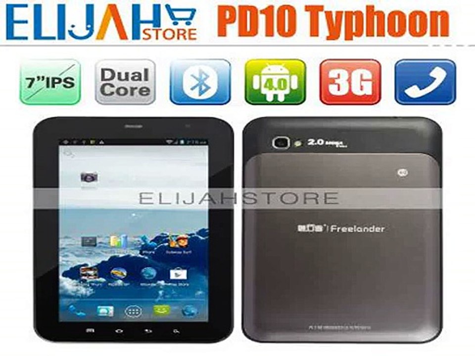 In Stock! MTK6577 Freelander PD10 Typhoon Android Tablet 7 inch IPS Dual Core Bluetooth GPS Built in 3G Phone call PC-in Tablet PCs from Computer