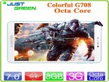 Cheap 3G Phone Call Tablet PC Colorfly G708  MTK6592 Octa Core GPS FM OTG WCDMA 7 inch 1280x800 IPS 