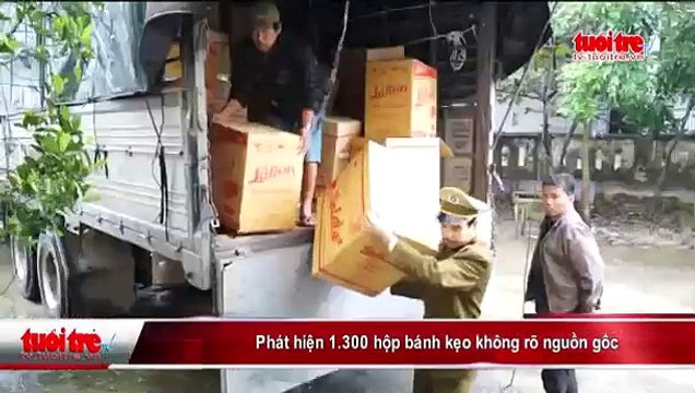 Phát hiện 1.300 hộp bánh kẹo không rõ nguồn gốc