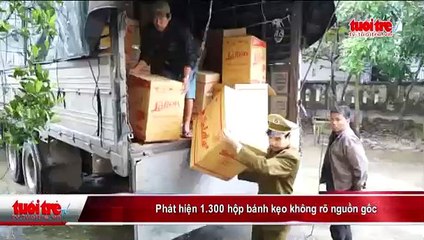 Phát hiện 1.300 hộp bánh kẹo không rõ nguồn gốc
