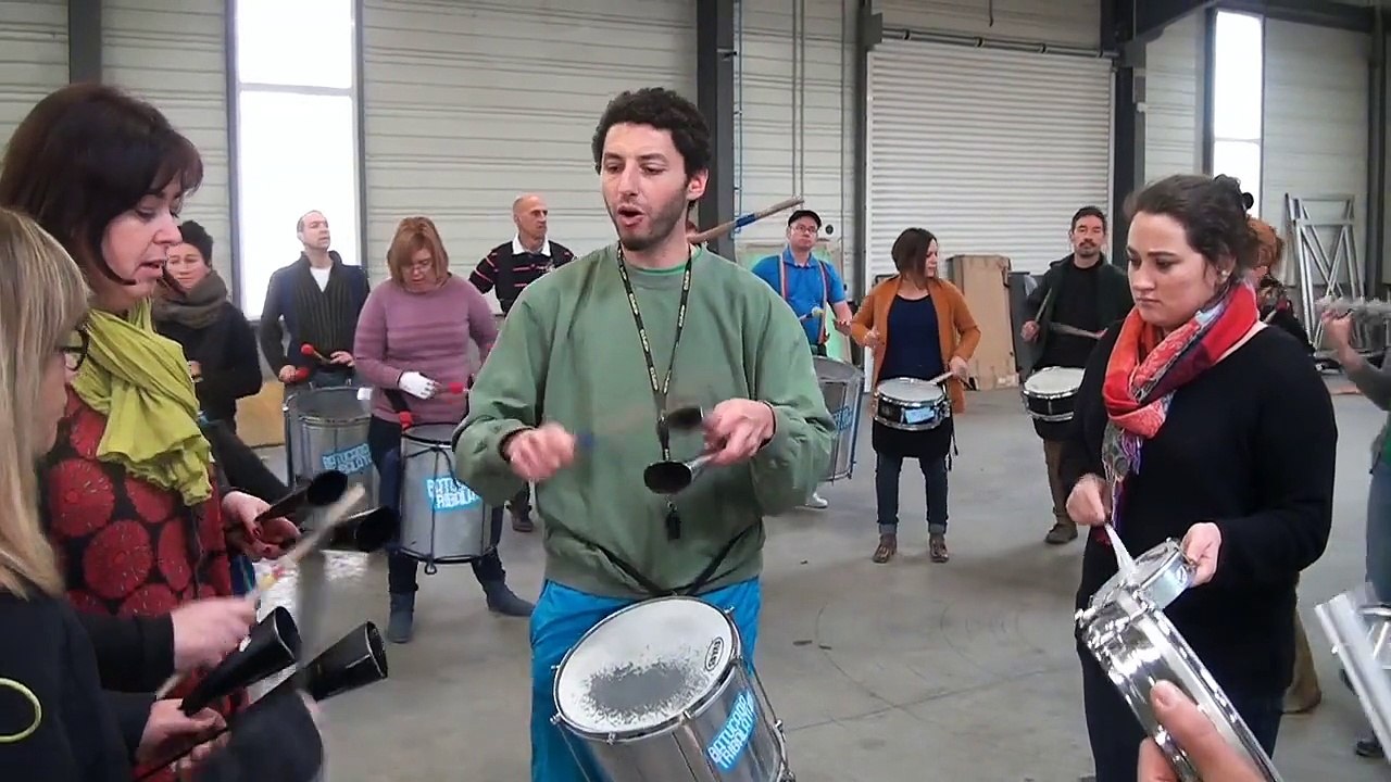 Tribalatam en répétition pour carnaval de Romans 2016.