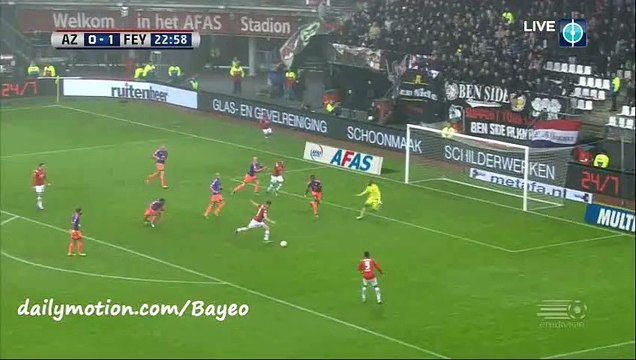 Markus Henriksen GOAL HD - AZ Alkmaar 1-1 Feyenoord - 24-01-2016