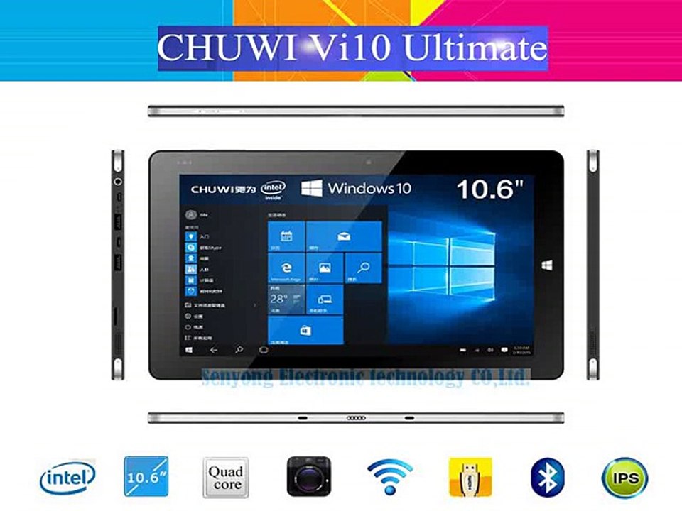 New Arrival 10.6'-'- IPS Chuwi Vi10 Ultimate Windows 10 Tablet PC Intel Z8300 Quad Core 2GB RAM 32GB/64GB ROM HDMI Camera 8000mAh-in Tablet PCs from Computer