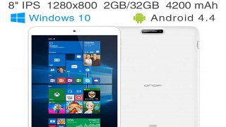 Intel Quad Core Dual Boot Windows 10 Android 4.4 tablet pcs 8 inch IPS screen RAM 2GB ROM 32GB laptop Games computer ONDA V820W-in Tablet PCs from Computer