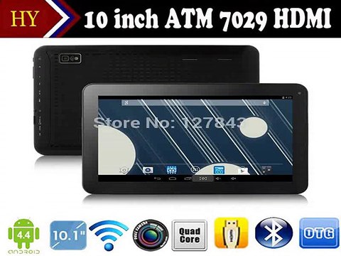 NEW sale !!! Google Android 4.4+Quad core+dual camera+1GB/8GB+5000mAh+Bluetooth+wifi+HDMI+G Sensor+10 inch ATM7029B tablet pc-in Tablet PCs from Computer