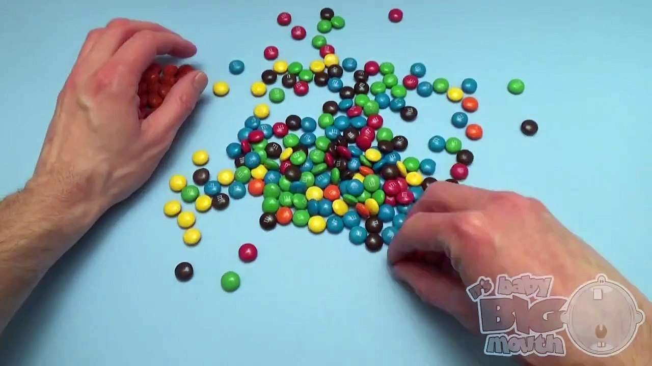 New Learn Colours with Surprise Eggs and a M & M Rainbow! Part 5