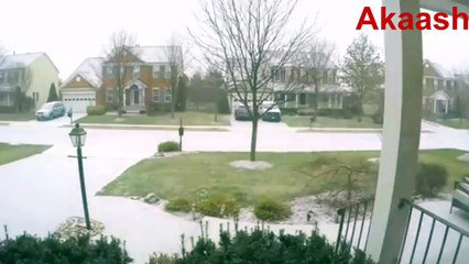 (لقطات مذهلة لتساقط الثلج على امريكا بتقنية (تايم لابس