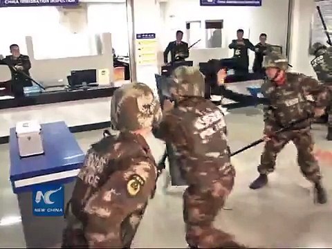 AntiTerror drill held in Guangxi, S. China, aimed at ensuring security of citizens in border region