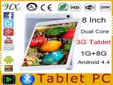 8 inch 3G Tablet PC MTK 8312 3G Dual Core Phone Call tablet GPS Android 4.4 1G 8G Bluetooth Dual Camera 2.0MP-in Tablet PCs from Computer