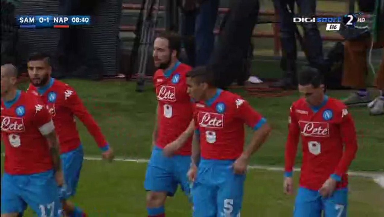 Gonzalo Higuaín Goal HD - Sampdoria 0-1 Napoli  24-01-2016