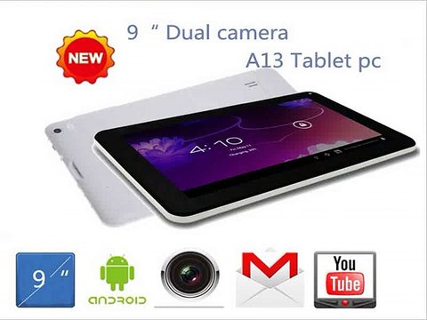 New Dual Cameras 9 inch Android 4.0 Allwinner A13 Tablet pc Cortex A8 512MB 8GB Capacitive Screen 9 netbook pc-in Tablet PCs from Computer