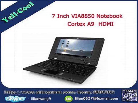 New Sale Cheap 7 inch VIA 8850 Mini Notebook Laptop Android 4.0 system 512M 4G Android Notebook laptop Webcam 800*480 Pixels-in Tablet PCs from Computer