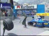 Heidfeld crashes in Monaco 2000