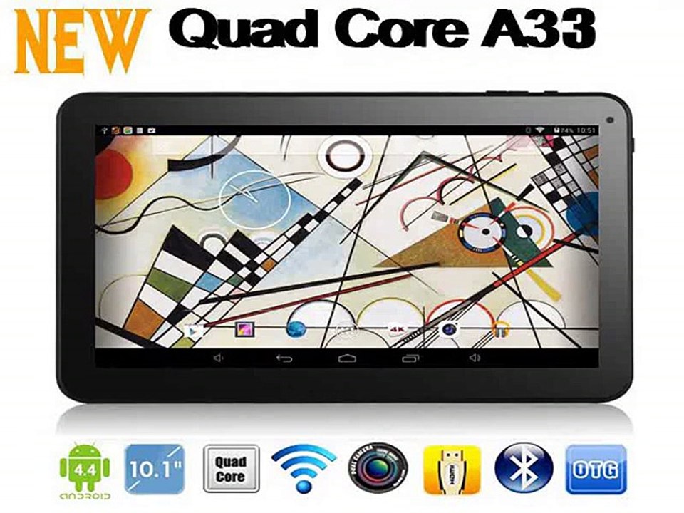 2014 Newest 10 inch AllWinner A33 quad core Android 4.4 OS Tablet pc with wifi Bluetooth OTG dual cameras DHL Free Shipping-in Tablet PCs from Computer