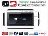 7inch Quad core android4.4 kids tablet pc Q8 Q88 flashlight allwinner a33 512M 8GB bluetooth HD 1024*600 dual camera wifi NO 3G-in Tablet PCs from Computer
