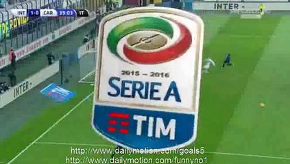 Rodrigo Palacio Goal Inter 1 - 0 Carpi Serie A 24-1-2016