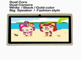 7 inch android4.4 tablet pc wifi dual camera dual core 7 tab pc 800*480 LCD 2500Mah battery tablets pc big speak  gold color-in Tablet PCs from Computer