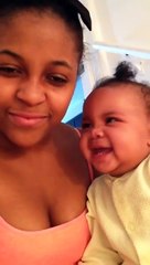Baby finds sneezing attack absolutely hysterical