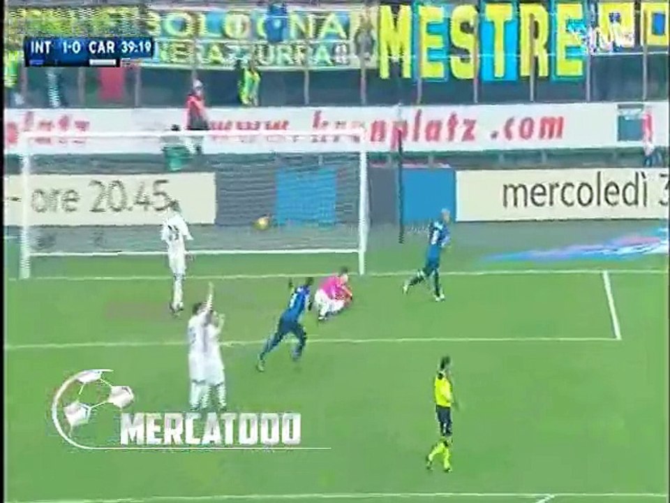 اهداف مباراة ( انتر ميلان 1-1 كاربي ) الدوري الايطالي