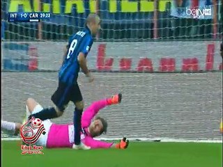 اهداف مباراة ( انتر ميلان 1-1 كاربي ) الدوري الايطالي