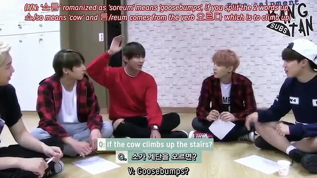 [ENG SUB] 150430 Bangtan Quiz Show - Confirming Why Rap Mon is Brain Mon