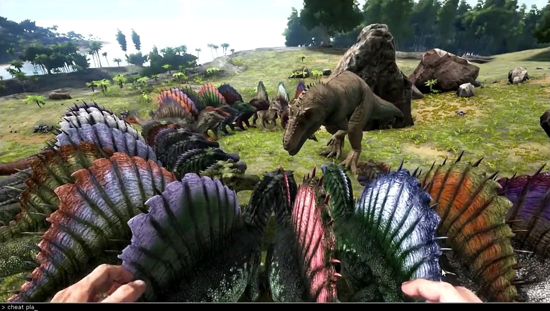 ARK: Survival Evolved - GIGANOTOSAURUS VS 100 SPINOSAURUS (Dinosaur Battle  Arena) - Dailymotion Video