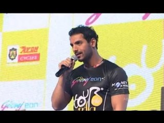 John Abraham at Cyclothon Press Conference