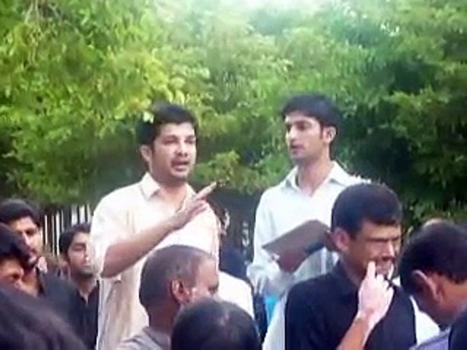 paygham-e-hussain ibn-e-ali Kumail abbas  juloos 21 ramzan 2011 New Rizvia Society phase 2