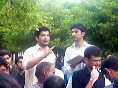 paygham-e-hussain ibn-e-ali Kumail abbas juloos 21 ramzan 2011 New Rizvia Society phase 2