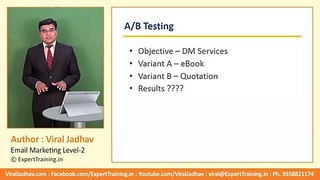 A_B Testing and Email Marketing Tutorial in Hindi by Viral Jadhav - YouTube