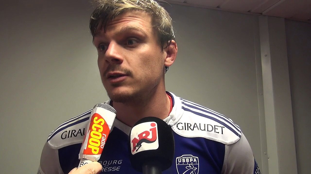 Rugby Fédérale 1 - Albin Louchard réagit après USB - Mâcon