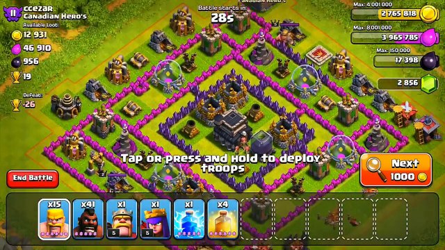 Clash of Clans - Defenseless Champion #13 Hogs = OP