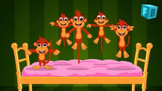 Fiv Littl Monkey Jumping On Th Bed | Children Nursery Rhym | Songs
