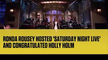 Ronda Rousey Hosted 'Saturday Night Live' And Congratulated Holly Holm (FULL HD)
